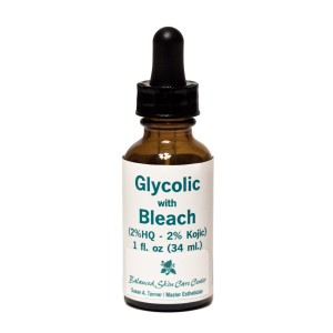 Glycolic 10% with Bleach, Hydroquinone (HQ 2% Kojic 2%) with Alpha Hydroxy Acid 1 oz